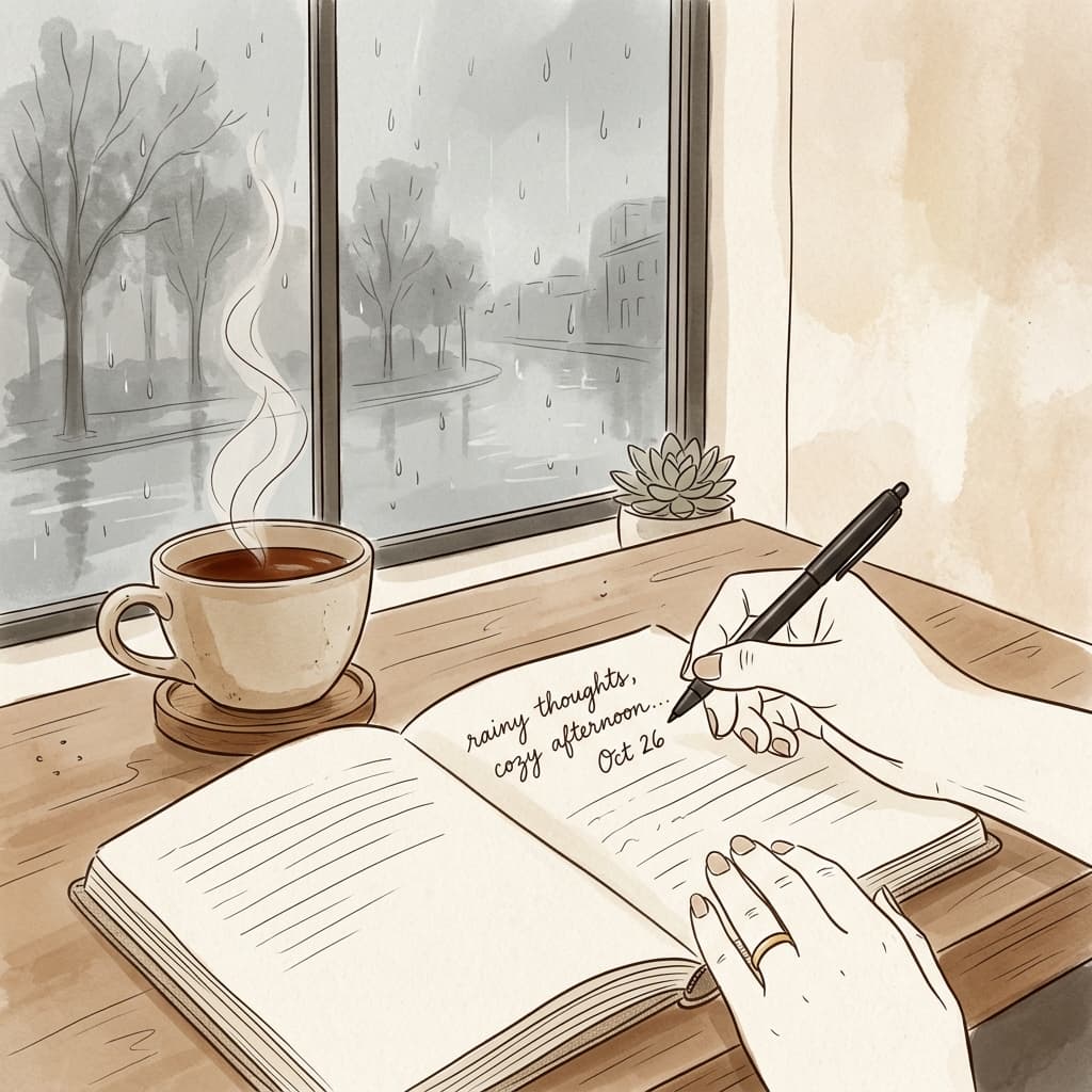 Hand writing notebook